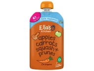 Ovocn kapsika Ella's Kitchen Maslov tekvica, mrkva, jablk a suen slivky, BIO 120g